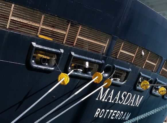 Repairing bow thruster on board Maasdam